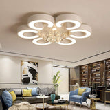 Modern Flower Cluster LED Ceiling Light Dimmable Flush Mount Fixture for Bedroom and Living Room