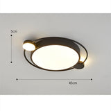 Modern Dual Ring LED Flush Mount Ceiling Light Gold and Black Nordic Dimmable Fixture