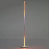 Modern 49 Inch Black Aluminum Spiral LED Floor Lamp with Dimmable RGB Lighting for Living Rooms