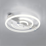 Modern Abstract Circular LED Flush Mount Ceiling Lamp for Bedroom and Office