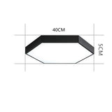 Modern Hexagonal LED Flush Mount Ceiling Light for Bedroom and Living Room