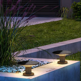 UFO Style Solar Outdoor Post Cap Lights Waterproof Aluminum Garden Fence Lighting with Dual Modes