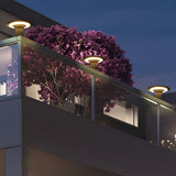 UFO Style Solar Outdoor Post Cap Lights Waterproof Aluminum Garden Fence Lighting with Dual Modes