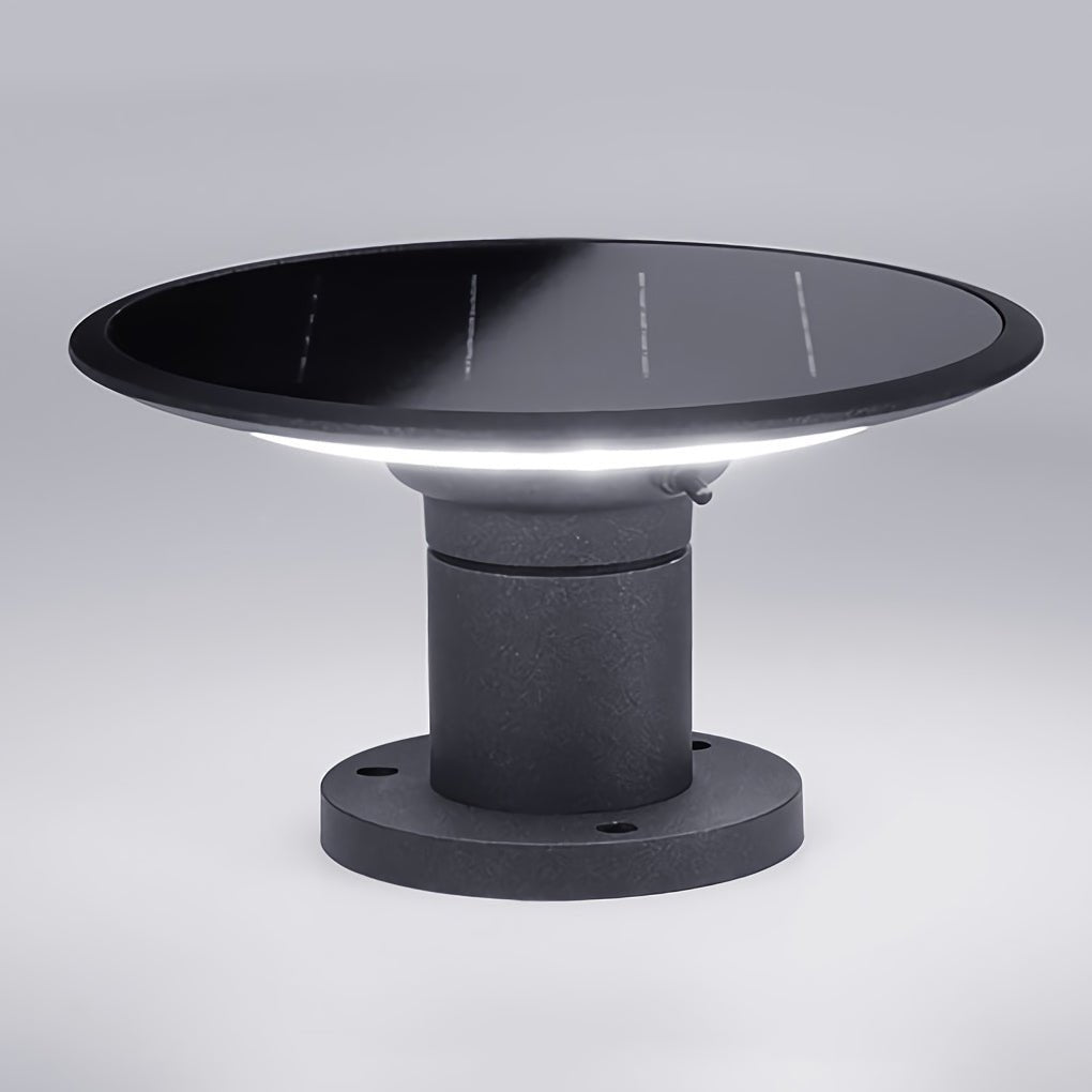 UFO Style Solar Outdoor Post Cap Lights Waterproof Aluminum Garden Fence Lighting with Dual Modes