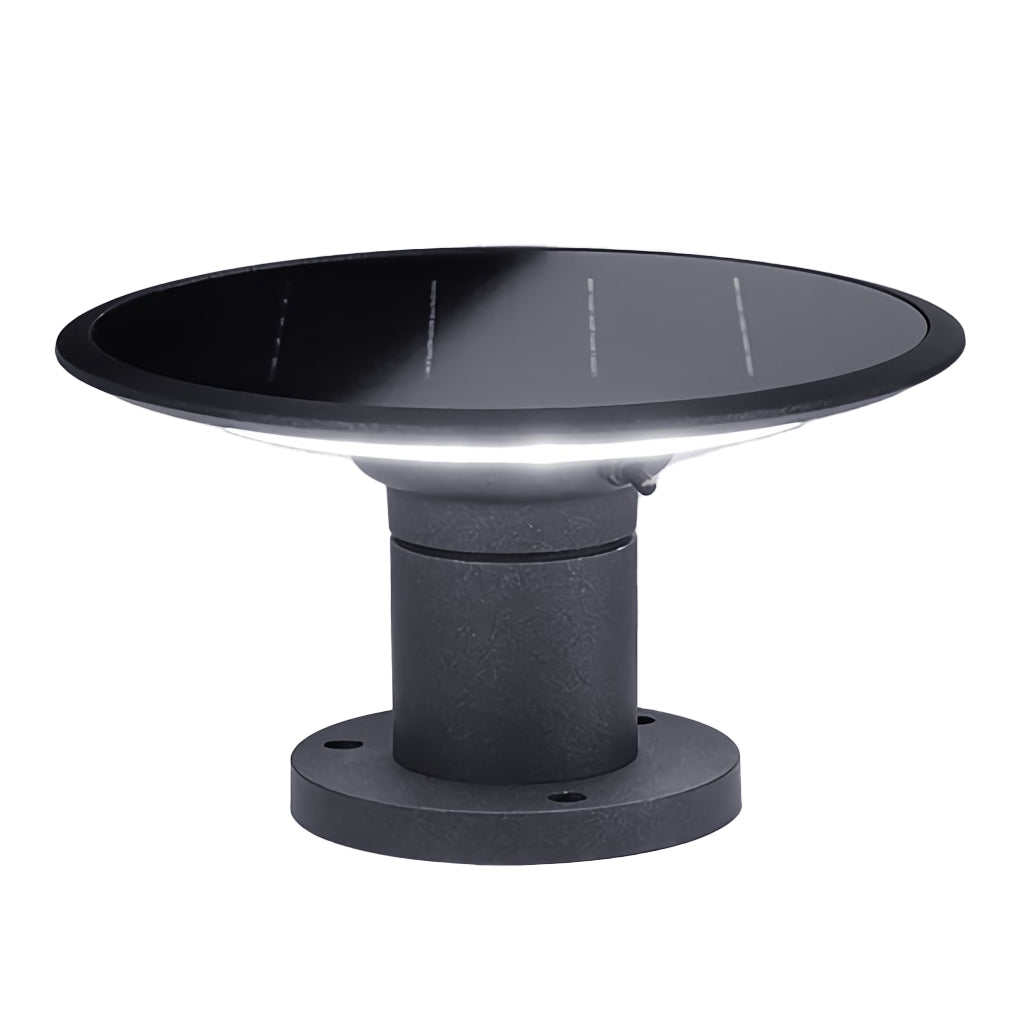 UFO Style Solar Outdoor Post Cap Lights Waterproof Aluminum Garden Fence Lighting with Dual Modes
