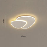 Modern White Geometric Dimmable LED Flush Mount Ceiling Light for Living Room