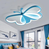 Modern Butterfly Shaped LED Ceiling Light Flush Mount Fixture for Bedroom Kids Room