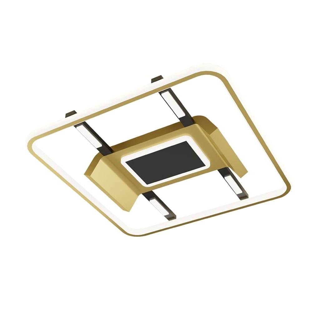 Modern Square LED Geometric Ceiling Light Dimmable Flush Mount Fixture for Home
