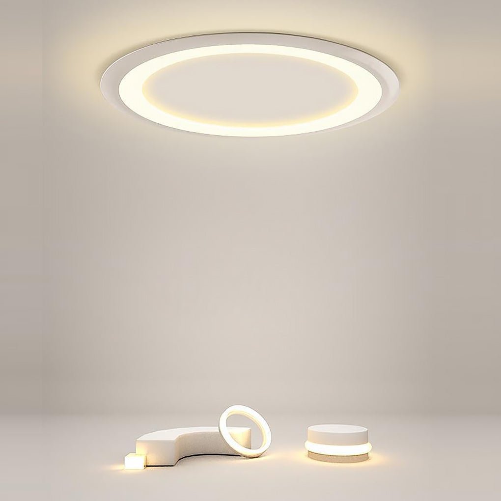 Modern Ultrathin Round LED Ceiling Light Acrylic Flush Mount Fixture for Bedroom and Living Room