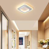 Modern Double Square LED Flush Mount Ceiling Light Fixture for Kitchen Sink