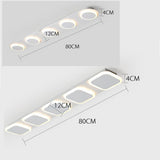 Modern Geometric LED Flush Mount Ceiling Light Minimalist Round and Square Metal Fixture