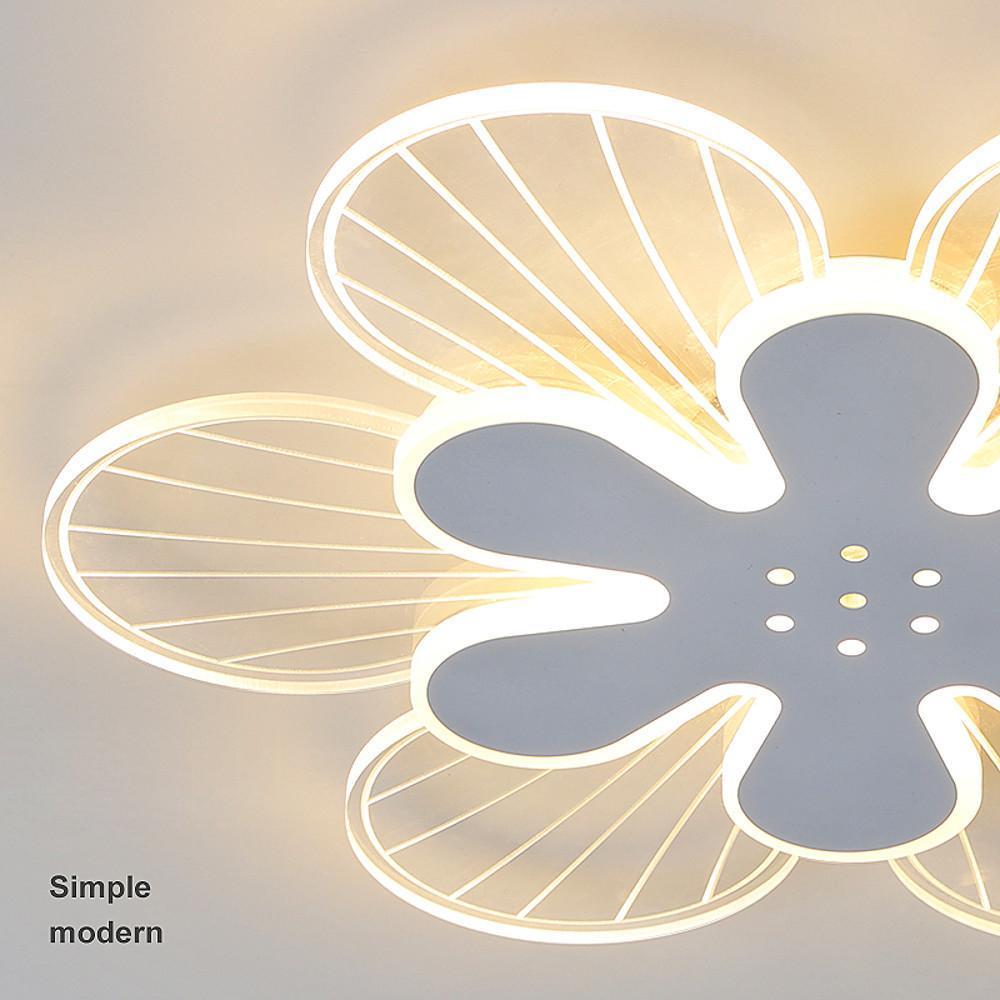 Modern Geometric Flower LED Flush Mount Ceiling Light Acrylic Dimmable Bedroom Fixture