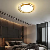 Minimalist Round LED Flush Mount Ceiling Light Ultra Thin 20 Inch Metal Fixture