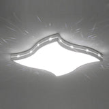 Modern Square Waved Crystal LED Flush Mount Ceiling Light for Contemporary Bedrooms and Nurseries
