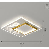 Modern Geometric Square Pattern Metal LED Flush Mount Ceiling Light Fixture
