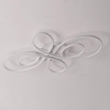 Modern Artistic Curved LED Ceiling Light Dimmable Flush Mount Chandelier for Living Room