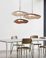 Valentina Modern LED Pendant Light with Curved Resin Shade for Kitchen and Dining Room