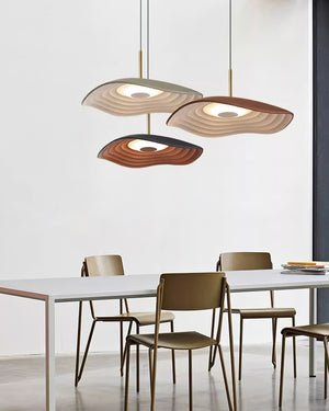 Valentina Modern LED Pendant Light with Curved Resin Shade for Kitchen and Dining Room