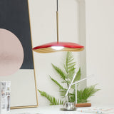Valentina Modern LED Pendant Light with Curved Resin Shade for Kitchen and Dining Room