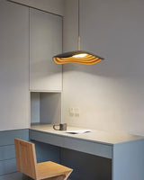 Valentina Modern LED Pendant Light with Curved Resin Shade for Kitchen and Dining Room