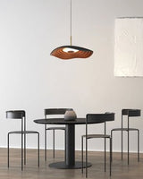 Valentina Modern LED Pendant Light with Curved Resin Shade for Kitchen and Dining Room