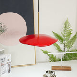 Valentina Modern LED Pendant Light with Curved Resin Shade for Kitchen and Dining Room