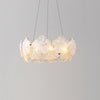 Valery Modern Glass Petal Chandelier Gold Luxury Flush Mount Ceiling Light for Dining Room