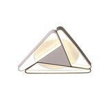 Modern Geometric LED Flush Mount Ceiling Light Fixture for Living Room and Bedroom
