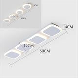 Modern Geometric LED Flush Mount Ceiling Light Minimalist Round and Square Metal Fixture