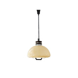 Vela Pudding Glass and Wood Pendant Light with Adjustable Retractable Cable