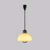 Vela Pudding Glass and Wood Pendant Light with Adjustable Retractable Cable