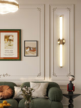 Vertical Gold Tubo Linear LED Wall Lamp Modern Minimalist Architectural Sconce Lighting