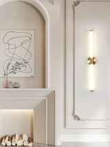 Vertical Gold Tubo Linear LED Wall Lamp Modern Minimalist Architectural Sconce Lighting