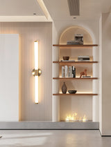 Vertical Gold Tubo Linear LED Wall Lamp Modern Minimalist Architectural Sconce Lighting