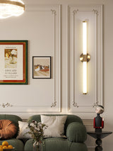 Vertical Gold Tubo Linear LED Wall Lamp Modern Minimalist Architectural Sconce Lighting