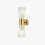 Vesta Gold Crystal Wall Sconce Modern Indoor Sconce Lighting Set of Two
