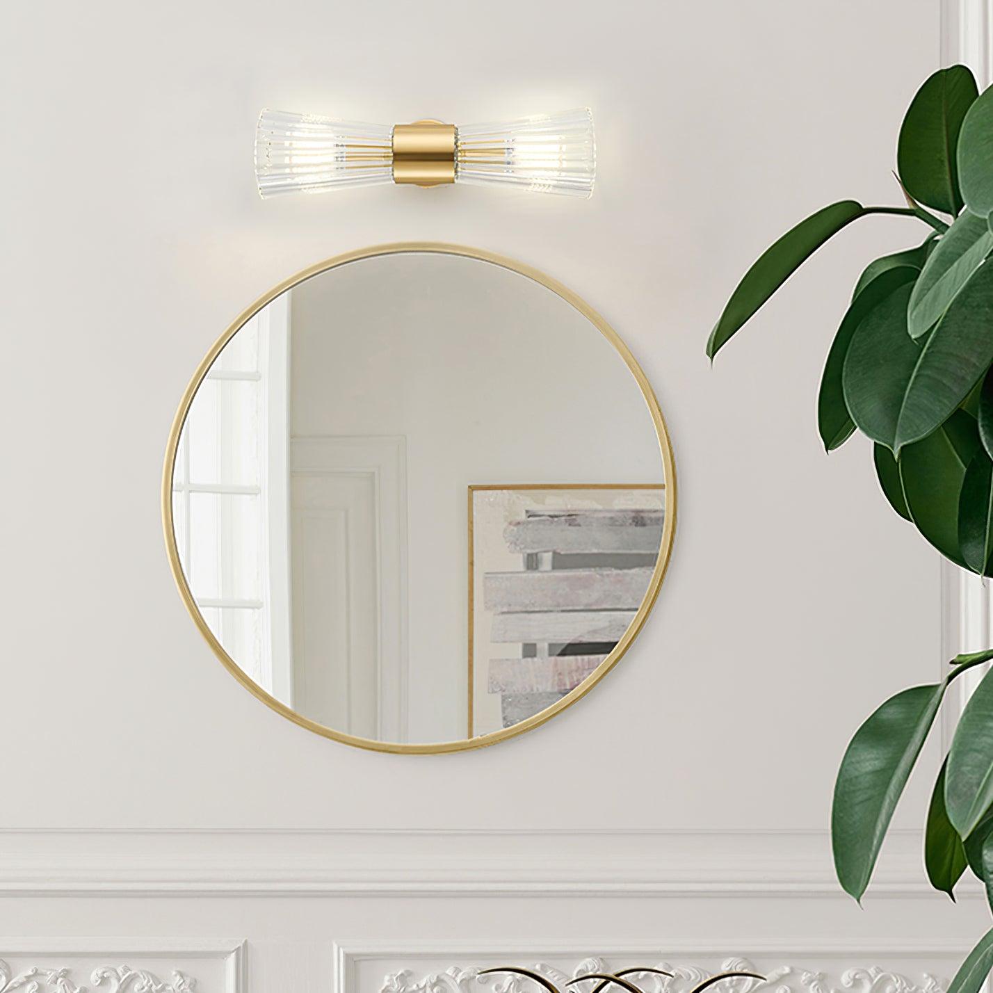 Vesta Gold Crystal Wall Sconce Modern Indoor Sconce Lighting Set of Two