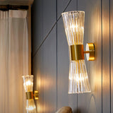 Vesta Gold Crystal Wall Sconce Modern Indoor Sconce Lighting Set of Two