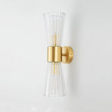 Vesta Gold Crystal Wall Sconce Modern Indoor Sconce Lighting Set of Two