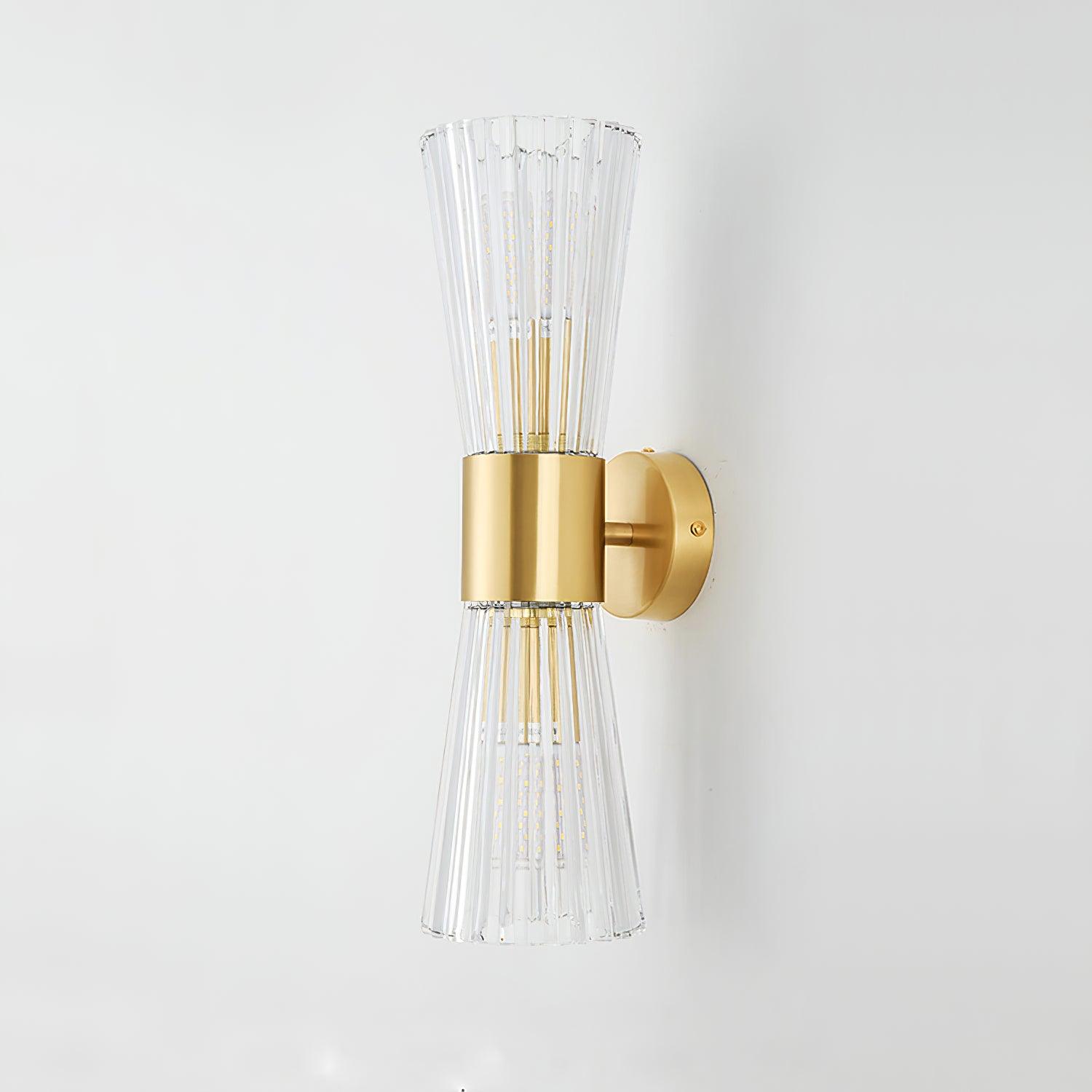 Vesta Gold Crystal Wall Sconce Modern Indoor Sconce Lighting Set of Two