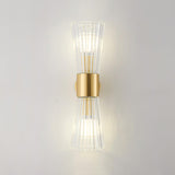Vesta Gold Crystal Wall Sconce Modern Indoor Sconce Lighting Set of Two