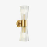 Vesta Gold Crystal Wall Sconce Modern Indoor Sconce Lighting Set of Two