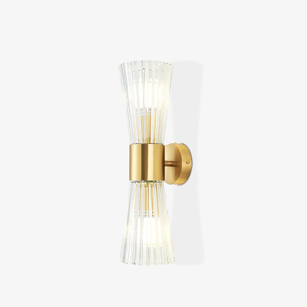 Vesta Gold Crystal Wall Sconce Modern Indoor Sconce Lighting Set of Two