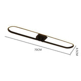 Modern Rounded Rectangle LED Flush Mount Ceiling Light Minimalist Aluminum Fixture