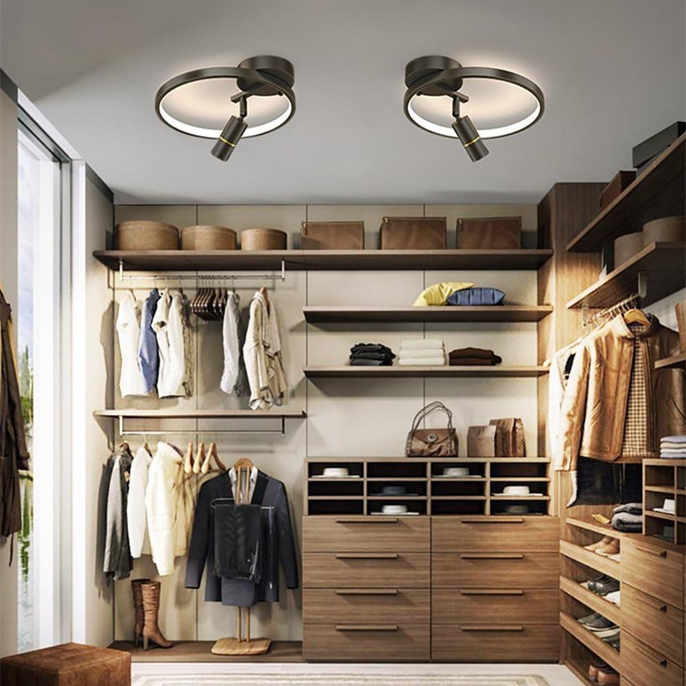 Modern Round LED Dimmable Flush Mount Ceiling Light Aluminum Circle Spotlight for Bedroom