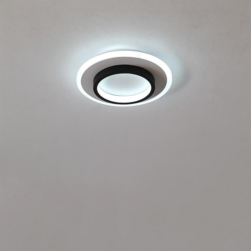 Modern Geometric 3 Circle LED Flush Mount Ceiling Light Fixture for Home