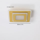 Modern Minimalist Square LED Flush Mount Ceiling Light for Hallway Entryway and Low Ceiling Areas