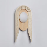 Vima Yellow Travertine and Wood LED Wall Sconce Minimalist Stone Indoor Light Fixture