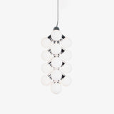 Vine Series Modular Glass Globe Pendant Light Chrome Arc Hanging Fixture