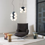Vine Series Modular Glass Globe Pendant Light Chrome Arc Hanging Fixture